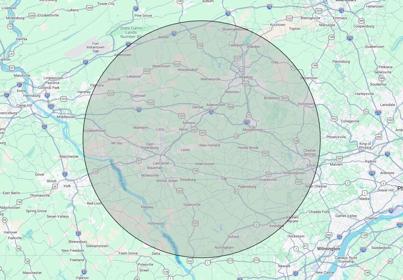 service area map